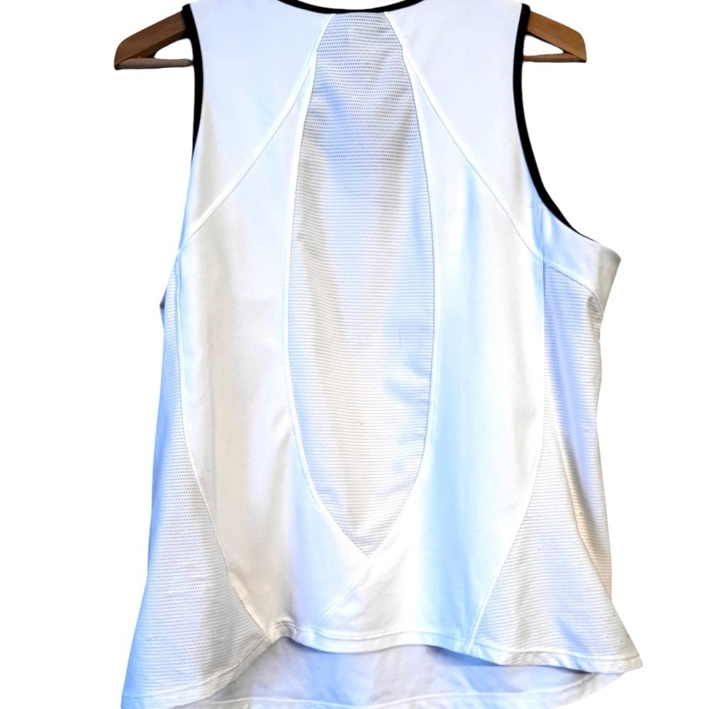 Nike vintage women’s white black vented golf tennis athletic fit dry tank Sz XL - Picture 3 of 4
